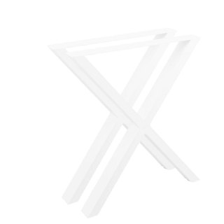 NOGI DO STOŁU BIAŁE KSZTAŁT X 72CM X 60CM ZE STALI MALOWANEJ PROSZKOWO