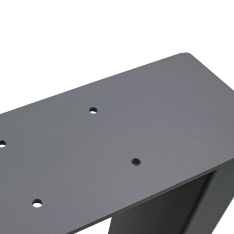 NOGI DO STOŁU BIURKA STALOWE WYTRZYMAŁE KSZTAŁT U 70X72CM SZARE