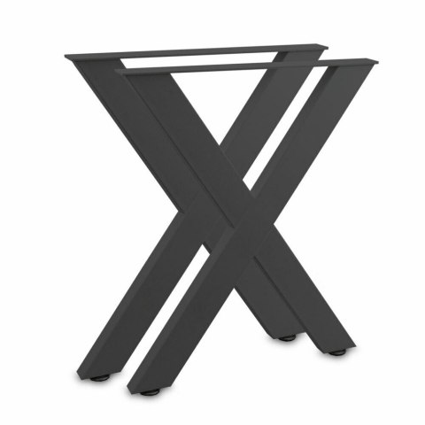 NOGI DO STOŁU CZARNE UNIWERSALNE KSZTAŁT X STALOWE 60x72 CM SOLIDNE