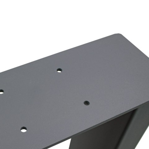 NOGI DO STOŁU KSZTAŁT X CZARNE 72X60 CM DO BLATU BIURKA STALOWE WYTRZYMAŁE