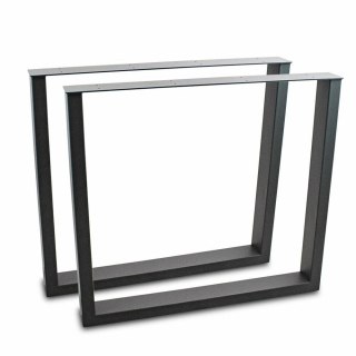 NOGI DO STOŁU METALOWE MALOWANE PROSZKOWO CZARNE 70CM X 72CM
