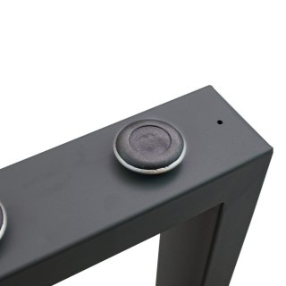 NOGI DO STOŁU NOWOCZESNE WZORNICTWO STALOWE CZARNE 90CM X 72CM