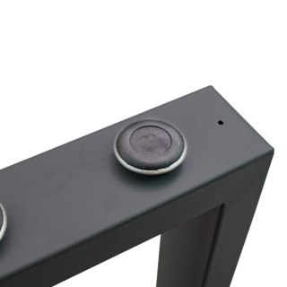 NOGI DO STOŁU STALOWE 30CM X 43CM BIURKA BLATU SZARE W KSZTAŁCIE U