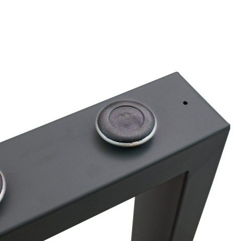 NOGI DO STOŁU STALOWE 30CM X 43CM BIURKA BLATU SZARE W KSZTAŁCIE U