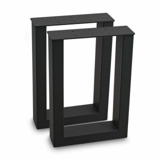 NOGI DO STOŁU WYKONANE ZE STALI CZARNE NOWOCZESNE 40CM X 43CM