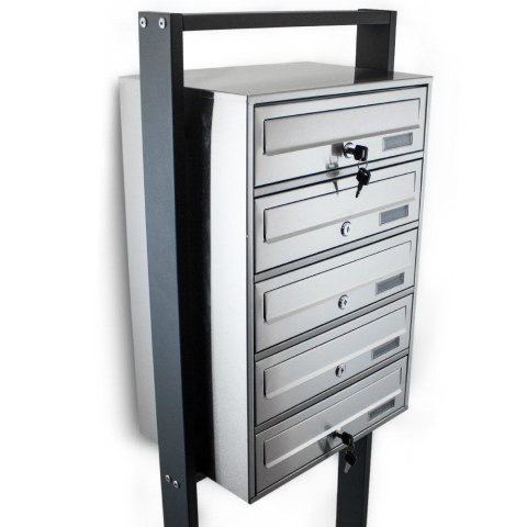 NOWOCZESNA DUŻA SKRZYNKA POCZTOWA LOKATORSKA 5 STAL NIERDZEWNA