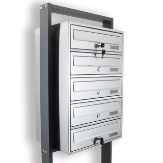 NOWOCZESNA DUŻA SKRZYNKA POCZTOWA LOKATORSKA 5 STAL NIERDZEWNA
