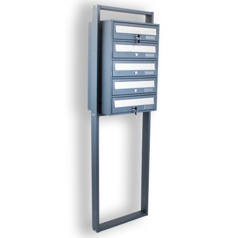 NOWOCZESNA SKRZYNKA NA LISTY POCZTOWA LOKATORSKA 5 CIEMNOSZARA