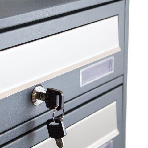 NOWOCZESNA SKRZYNKA NA LISTY POCZTOWA LOKATORSKA 5 CIEMNOSZARA