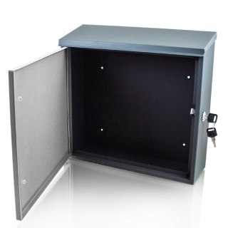 NOWOCZESNA SKRZYNKA NA LISTY POCZTOWA W ODCIENIACH SZAROŚCI NAŚCIENNA