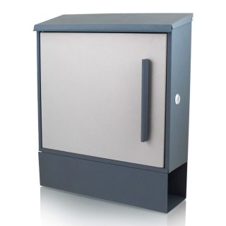 NOWOCZESNA SKRZYNKA NA LISTY POCZTOWA W ODCIENIACH SZAROŚCI SOLIDNA