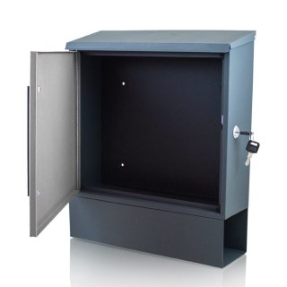 NOWOCZESNA SKRZYNKA NA LISTY POCZTOWA W ODCIENIACH SZAROŚCI SOLIDNA