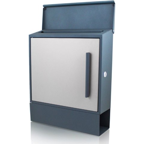 NOWOCZESNA SKRZYNKA NA LISTY POCZTOWA W ODCIENIACH SZAROŚCI SOLIDNA