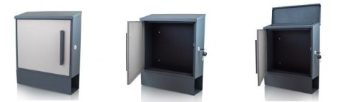 NOWOCZESNA SKRZYNKA NA LISTY POCZTOWA W ODCIENIACH SZAROŚCI SOLIDNA