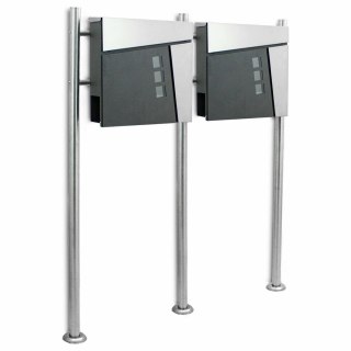 NOWOCZESNA SKRZYNKA NA LISTY PODWÓJNA/ GRAFIT / GAZETNIK/BITUXX