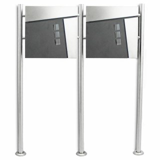 NOWOCZESNA SKRZYNKA NA LISTY PODWÓJNA/ GRAFIT / GAZETNIK/BITUXX