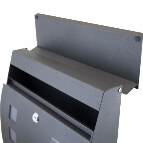 NOWOCZESNA SKRZYNKA POCZTOWA GRAFITOWA UNIWERSALNA 3 OKIENKA