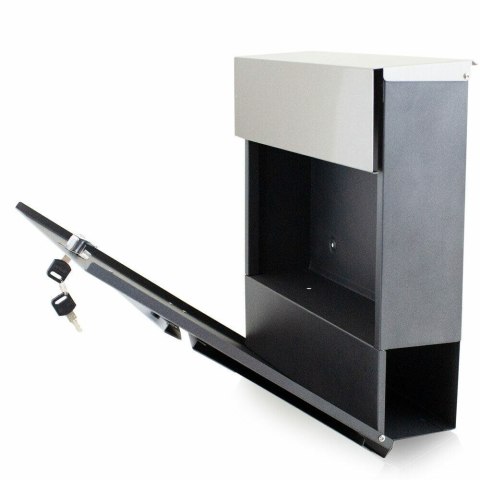 NOWOCZESNA SKRZYNKA POCZTOWA NA LISTY NOWY DESIGN NAŚCIENNA Z GAZETNIKIEM