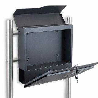 NOWOCZESNA SKRZYNKA POCZTOWA NA LISTY+STOJAKI INOX NOWOŚĆ WOLNOSTOJĄCA