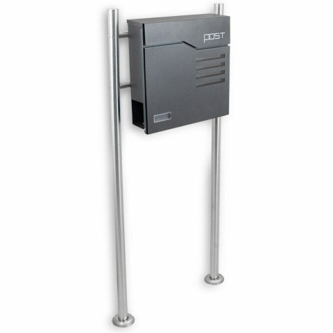 NOWOCZESNA SKRZYNKA POCZTOWA NA LISTY+STOJAKI INOX NOWOŚĆ WOLNOSTOJĄCA