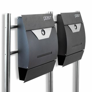 NOWOCZESNA WOLNOSTOJĄCA SKRZYNKA POCZTOWA NA LISTY PODWÓJNA STYLOWA