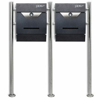 NOWOCZESNA WOLNOSTOJĄCA SKRZYNKA POCZTOWA NA LISTY PODWÓJNA STYLOWA