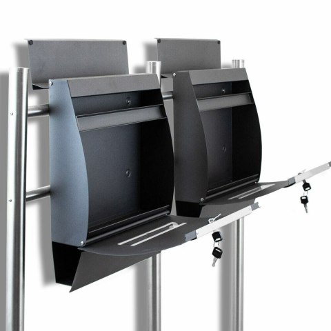 NOWOCZESNA WOLNOSTOJĄCA SKRZYNKA POCZTOWA NA LISTY PODWÓJNA STYLOWA