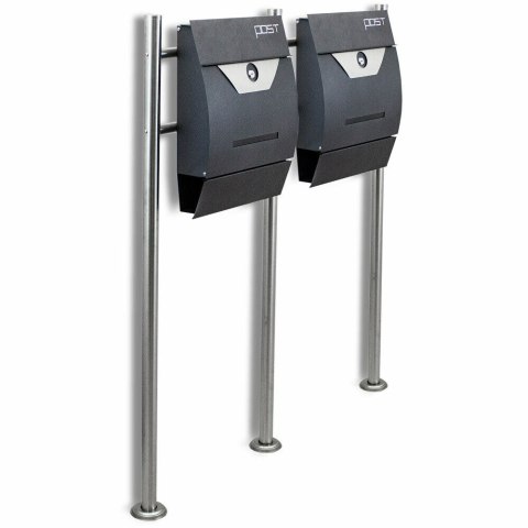 NOWOCZESNA WOLNOSTOJĄCA SKRZYNKA POCZTOWA NA LISTY PODWÓJNA STYLOWA