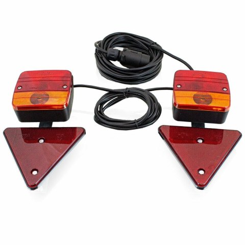 ODBLASKOWY ZESTAW OŚWIETLENIA PRZYCZEPY SAMOCHODOWE 7PINOWE ZŁĄCZE