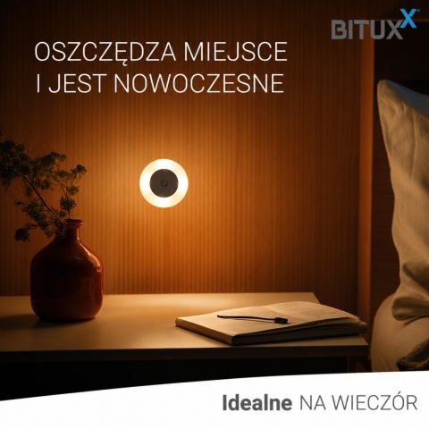 Zestaw 5x Lampka Nocna LED Dotykowa USB – 3 Barwy Światła, Samoprzylepna