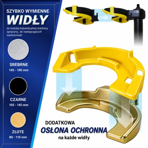 Bituxx mechaniczny ściągacz sprężyn McPherson 1,5 T – profesjonalny kompresor zawieszenia w walizce