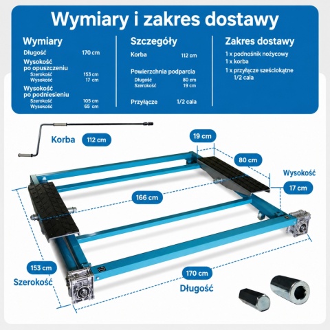 Podnośnik uchylny 3T 3000 kg - profesjonalny podnośnik samochodowy do warsztatu