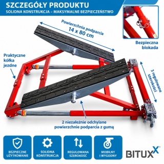 Podnośnik warsztatowy uchylny 2000 kg – mobilny podnośnik samochodowy wahadłowy do garażu i warsztatu