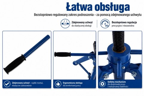 Podpora warsztatowa 12 t 710-1080 mm stojak pod samochód regulowana stalowa auto