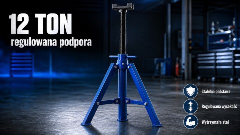 Podpora warsztatowa 12 t 710-1080 mm stojak pod samochód regulowana stalowa auto