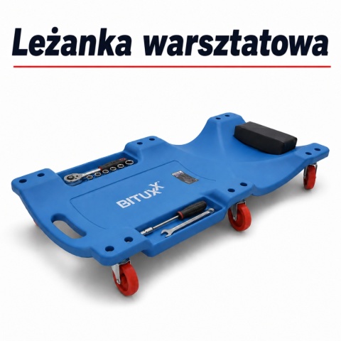 WÓZEK - LEŻANKA WARSZTATOWA BITUXX DO WARSZTATU NA KÓŁKACH Z ZAGŁÓWKIEM