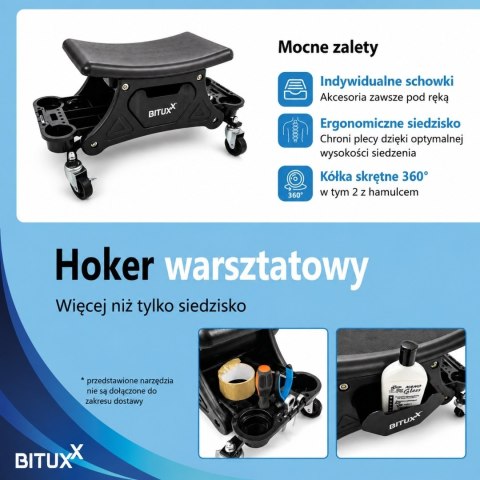 Warsztatowy stołek taboret organizer mobilny stabilny