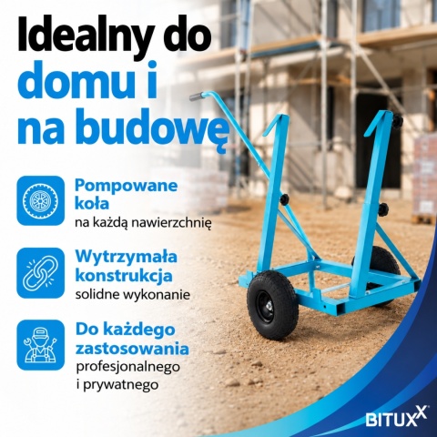 Wózek do transportu płyt do 200kg BITUXX okien regipsów drzwi i okien